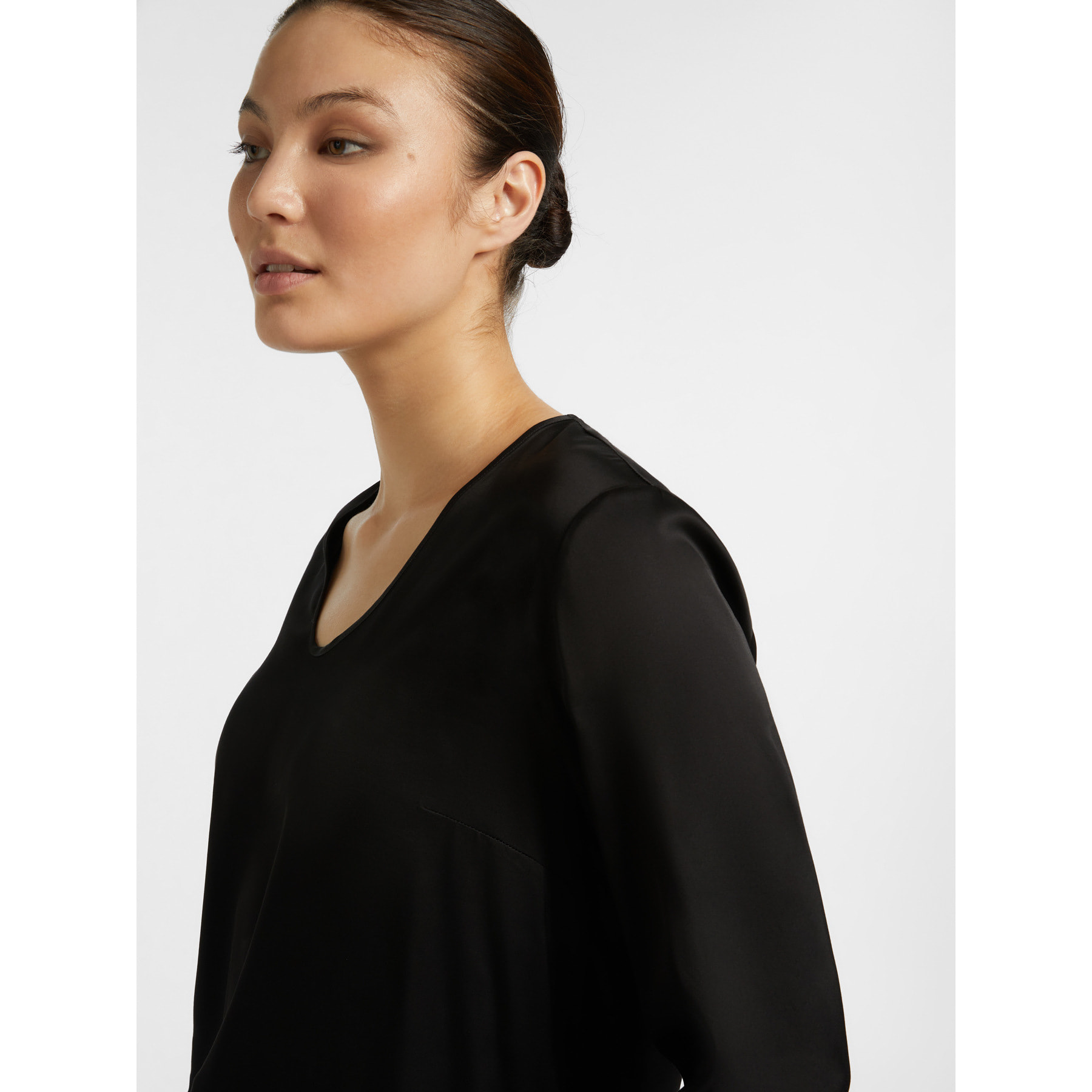 Elena Mirò - Blusa in raso - Nero