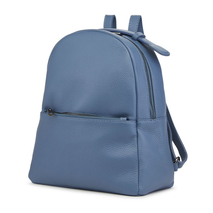 Borse Donna colore Blu-in pelle Made in Italy 33x28x14cm