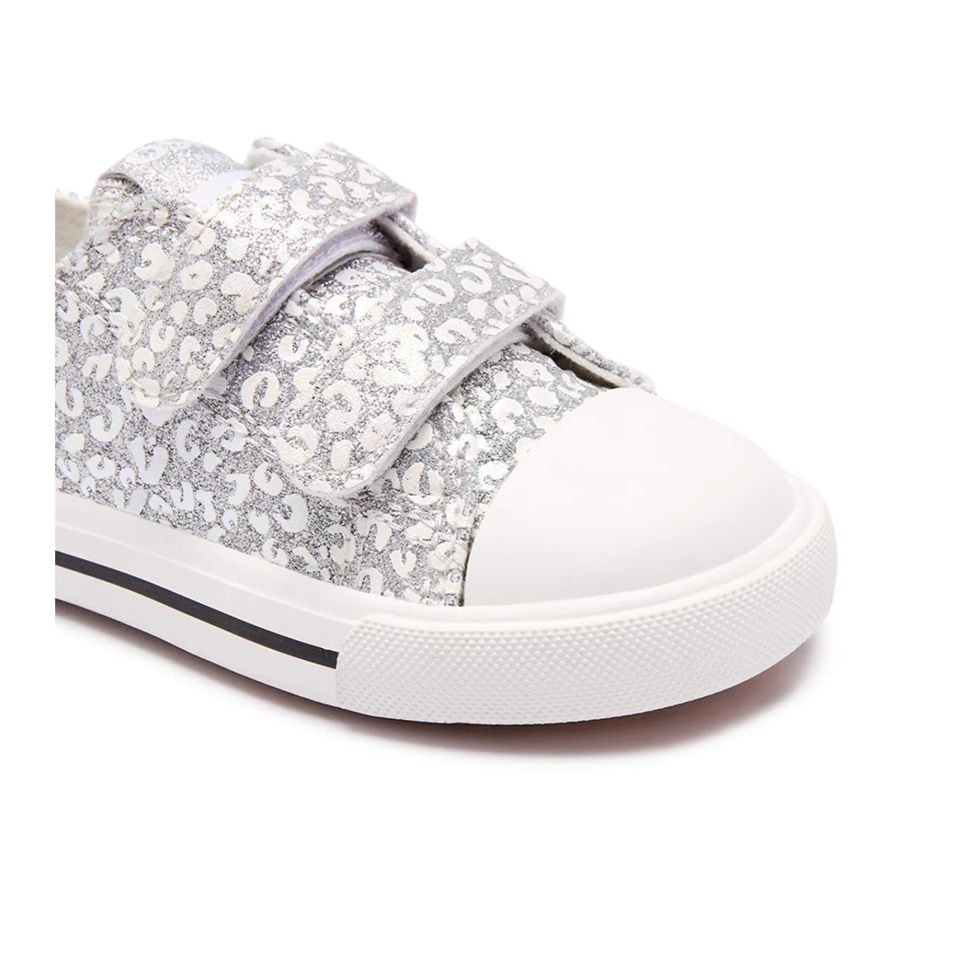 Zapatillas Bajas de Bebés Glitter Plata