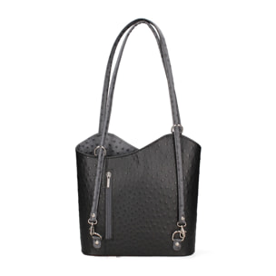 Zaino da donna in vera pelle - Modello Charlotte - 28.0 x 25.0 x 9.0 cm