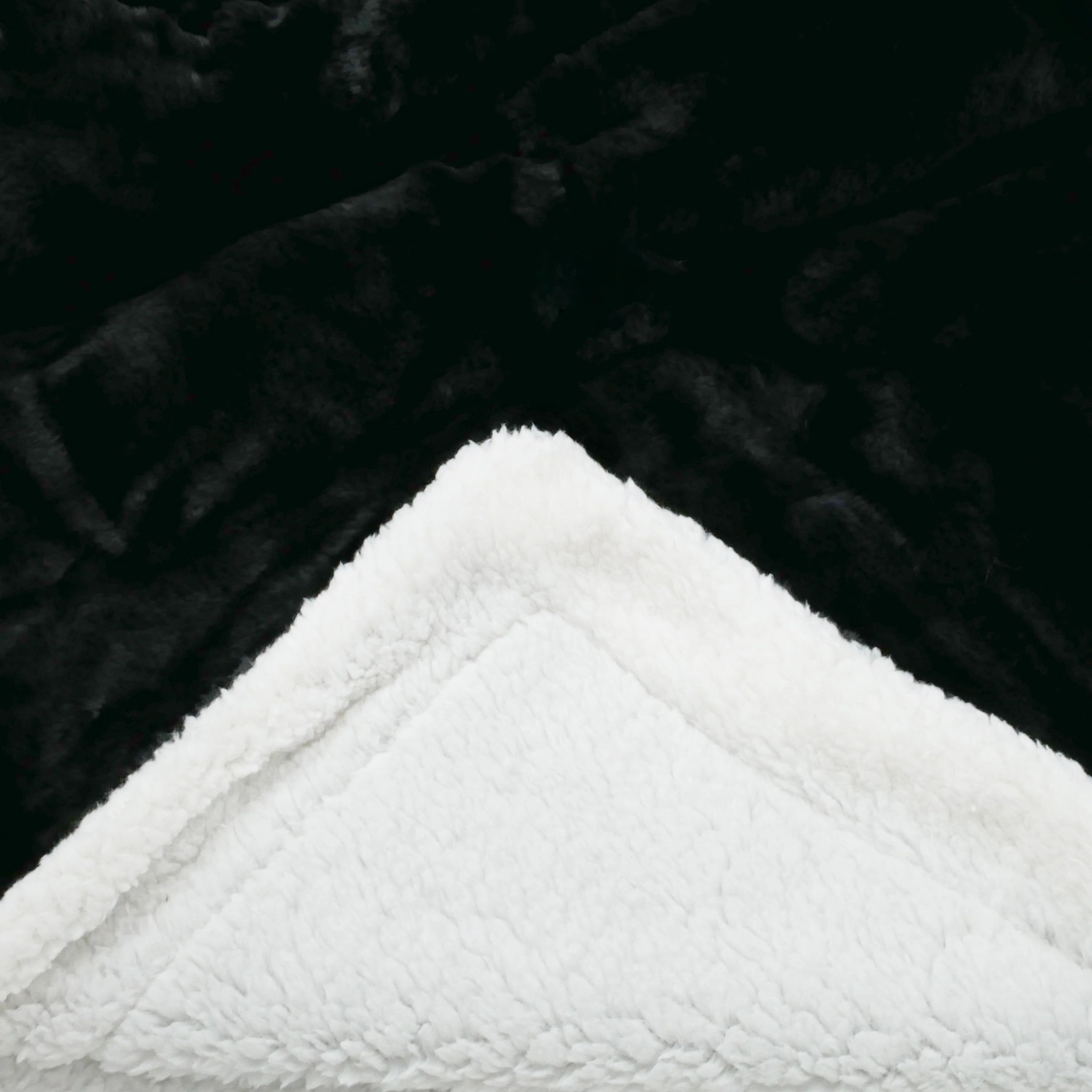 Plaid imitation "Lapin" - Cocoon Noir - 610g/m²
