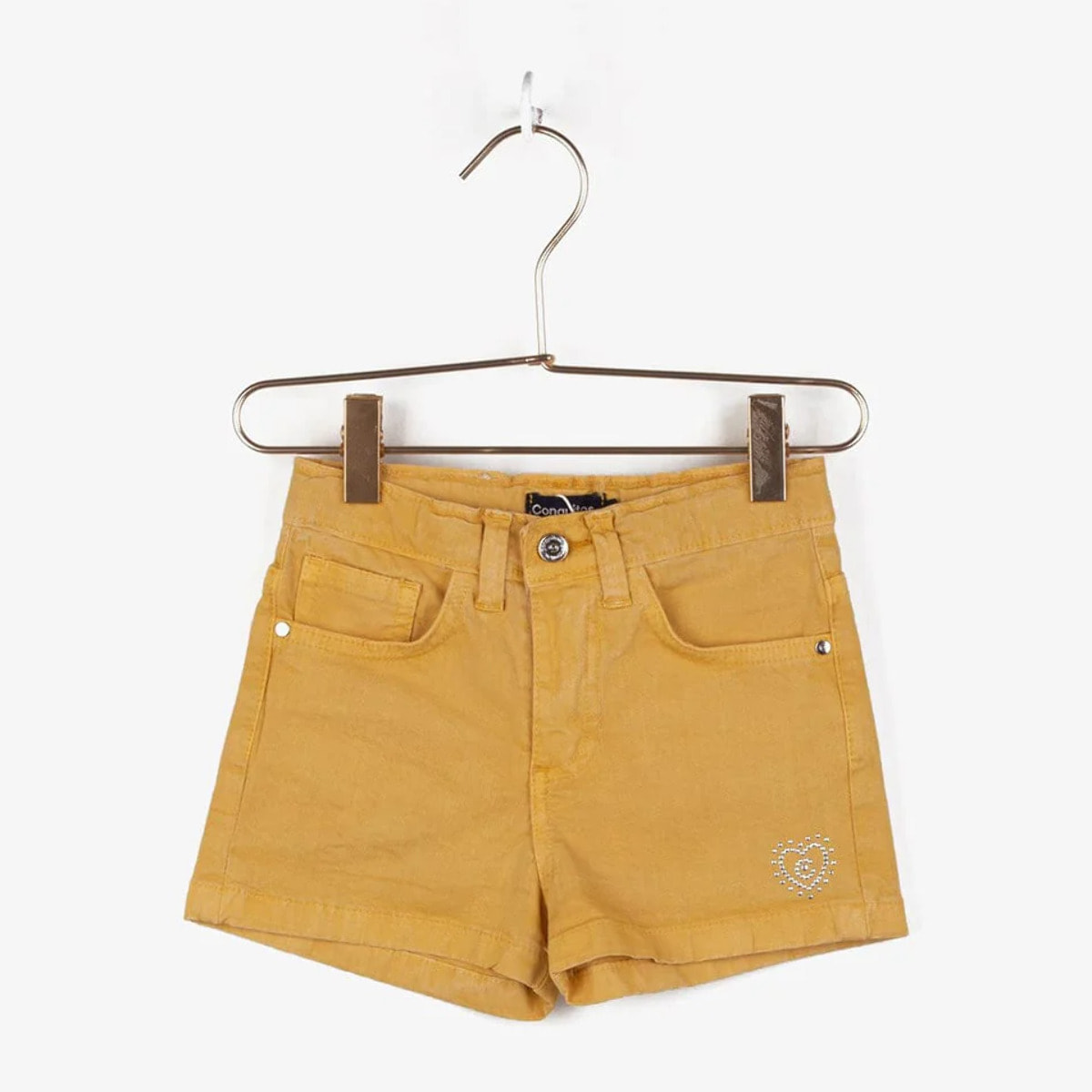 Pantalones Cortos con Bolsillo en Amarillo