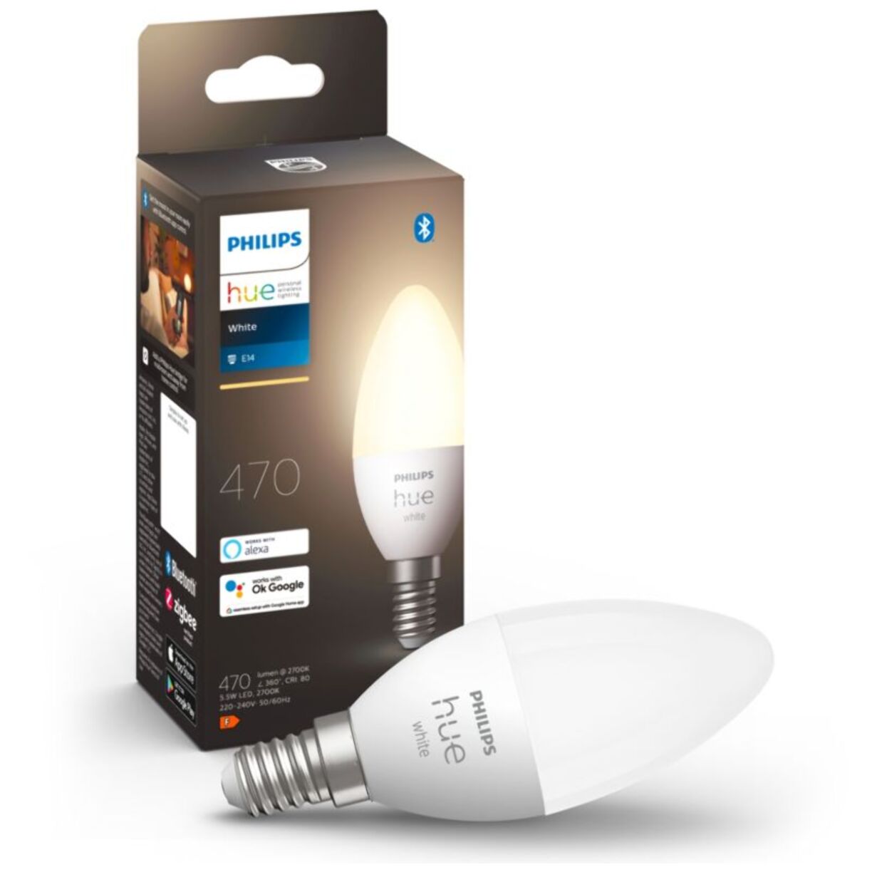 Ampoule LED connectée PHILIPS HUE White E14