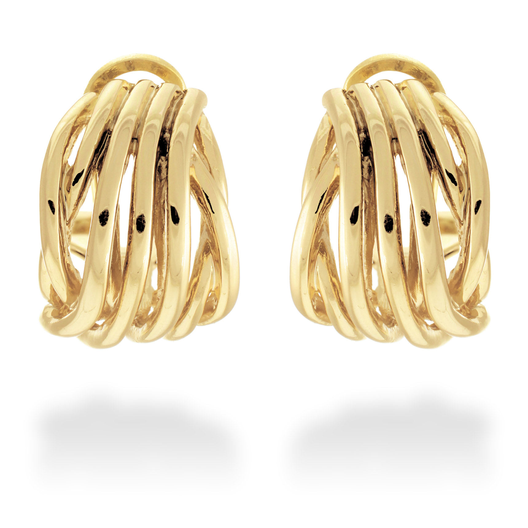 Pendientes acabados en oro amarillo de 18K