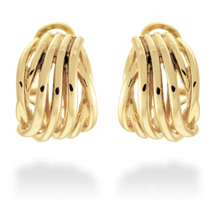 Pendientes acabados en oro amarillo de 18K