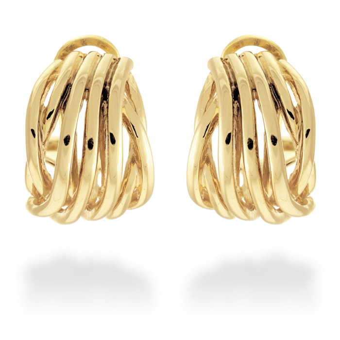 Pendientes acabados en oro amarillo de 18K
