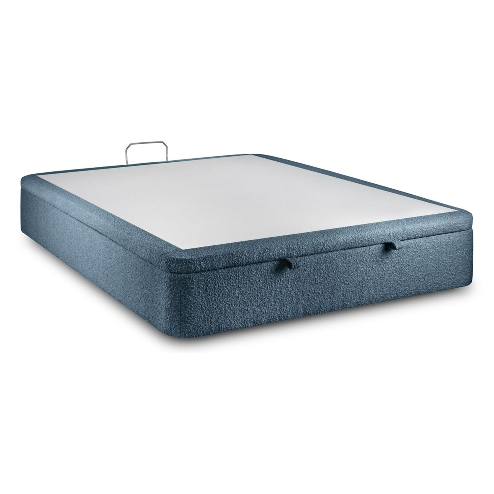 Sommier Coffre en tissu bouclette - Grand espace de rangement et ouverture facile - Montage rapide, adapté à tous les matelas - Hauteur Totale de 39cm - 2 places