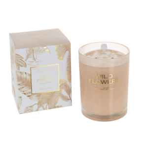 J-Line bougie parfumée - Wild Flowers - beige - large - 70H