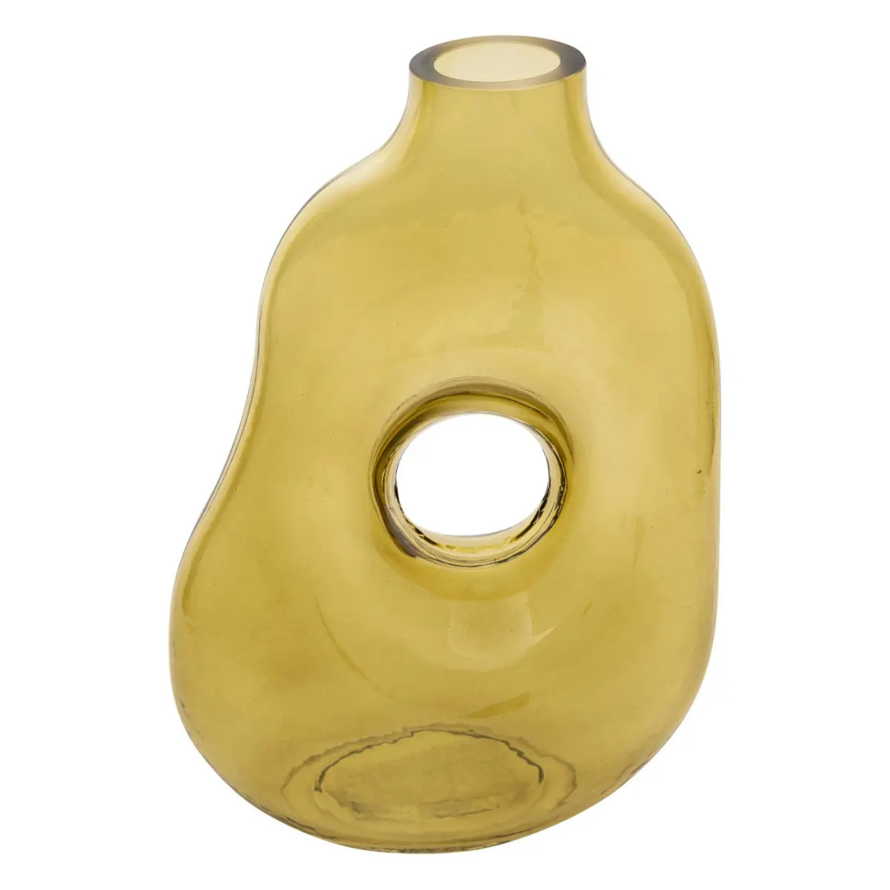 Vase donut "Kaki" vert H25cm