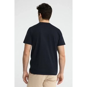 Camiseta azul marino de manga corta con bordado Established 2012 Polo Club