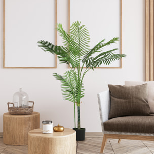 Plante artificielle intérieure palmier Areca H.150cm 11 feuilles grand réalisme PE vert