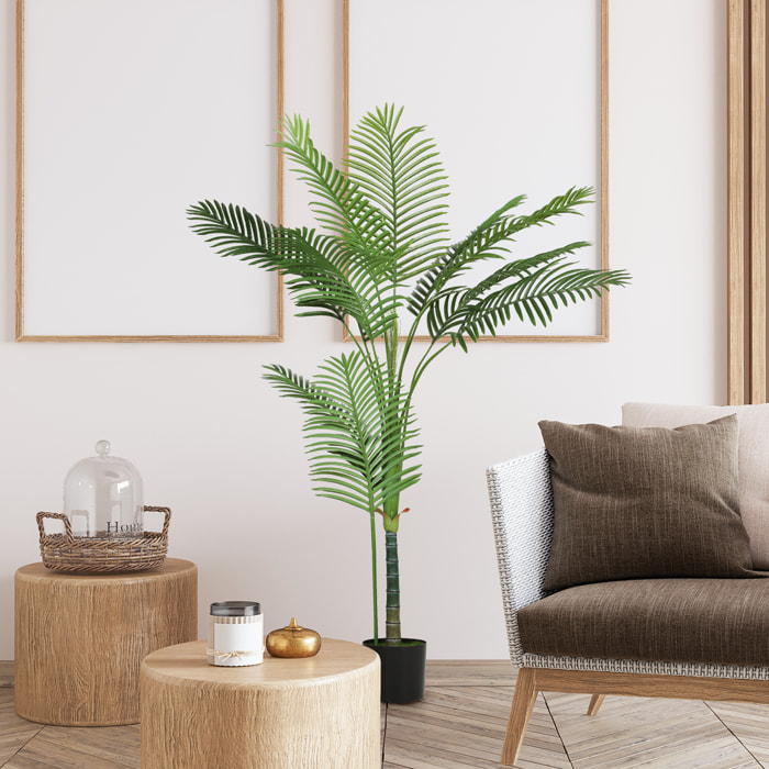 Plante artificielle intérieure palmier Areca H.150cm 11 feuilles grand réalisme PE vert