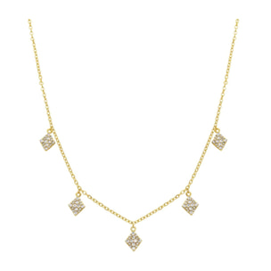 Collar con Circonita Brillante acabado oro 18k