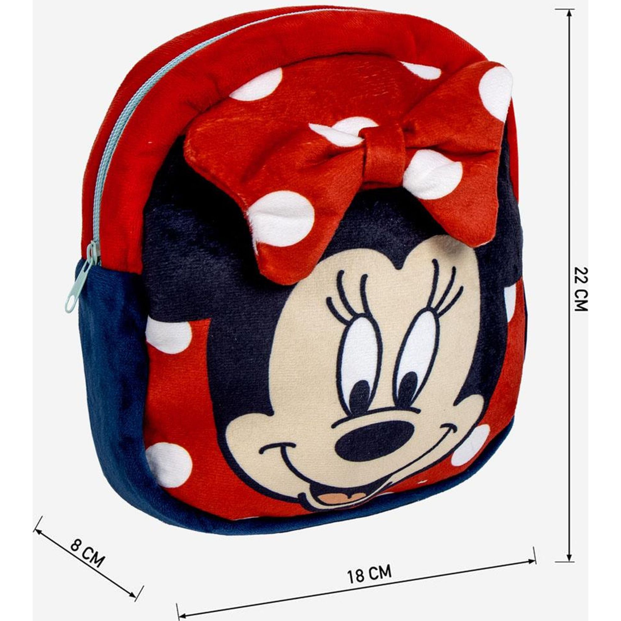 Mochila Guarderia De Peluche Minnie 18.0 X 22.0 X 8.0 Cm