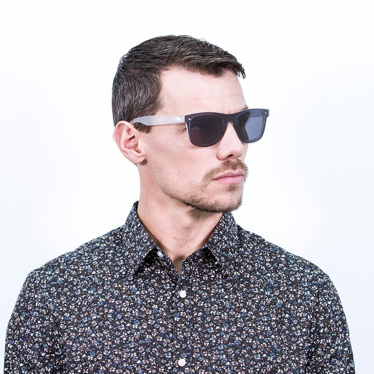 Gafas de sol OCEAN MESSINA - Transparente blanco mate / Plana ahumada