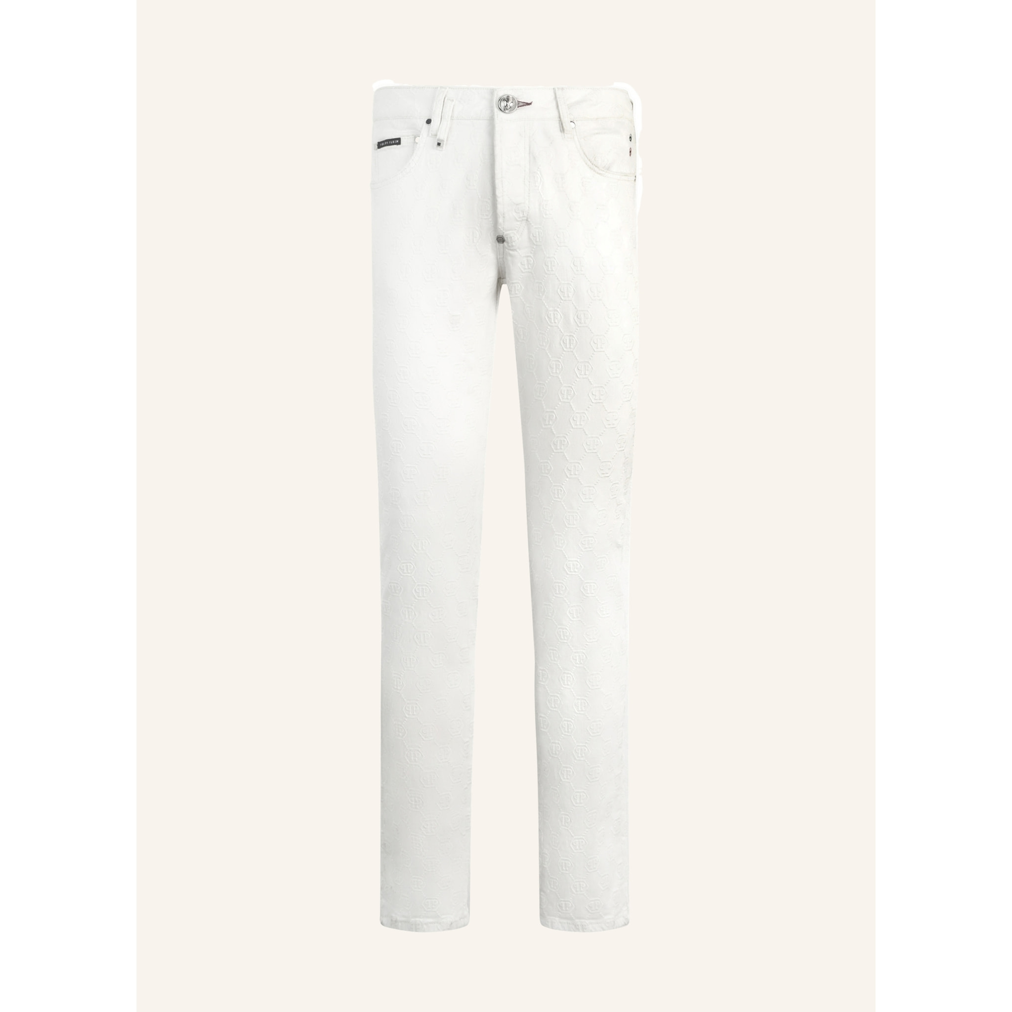 PHILIPP PLEIN Super Straight Cut Jeans Embroidery Monogram