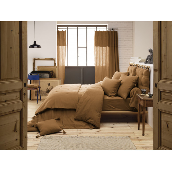 Pack housse de couette "Gaïa" "Gaze de Coton" 4 Pièces - Gaïa Camel