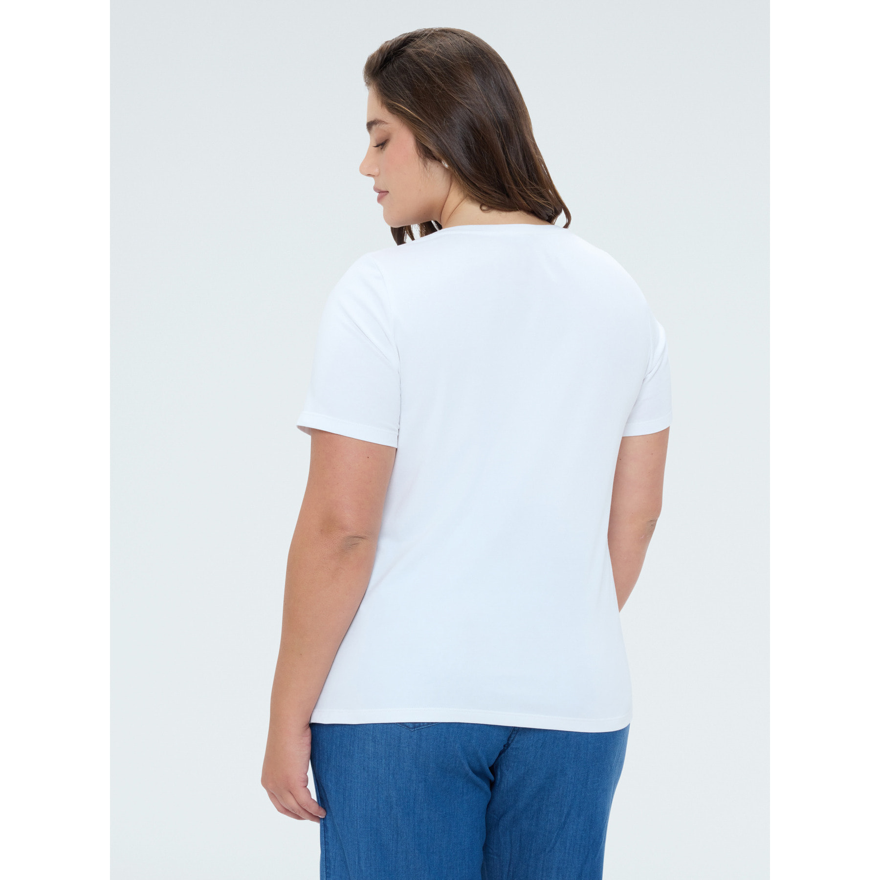 Fiorella Rubino - Camiseta de jersey con bordado New York - Blanco
