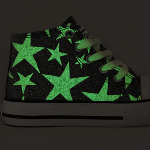 Sneakers alte da bambina color scuro con cerniera interna