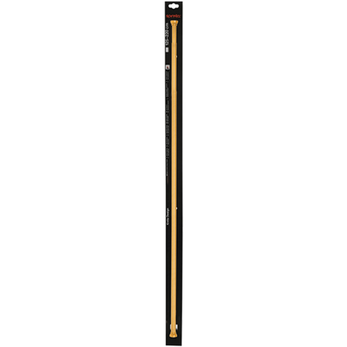 Barre tringle pour rideau de douche ou baignoire extensible sans perçage en Alu KRETA 125-220cm Doré Spirella