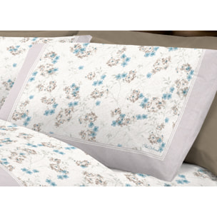 Completo Lenzuola In Calda Flanella Made In Italy Linea Europa Petra Beige