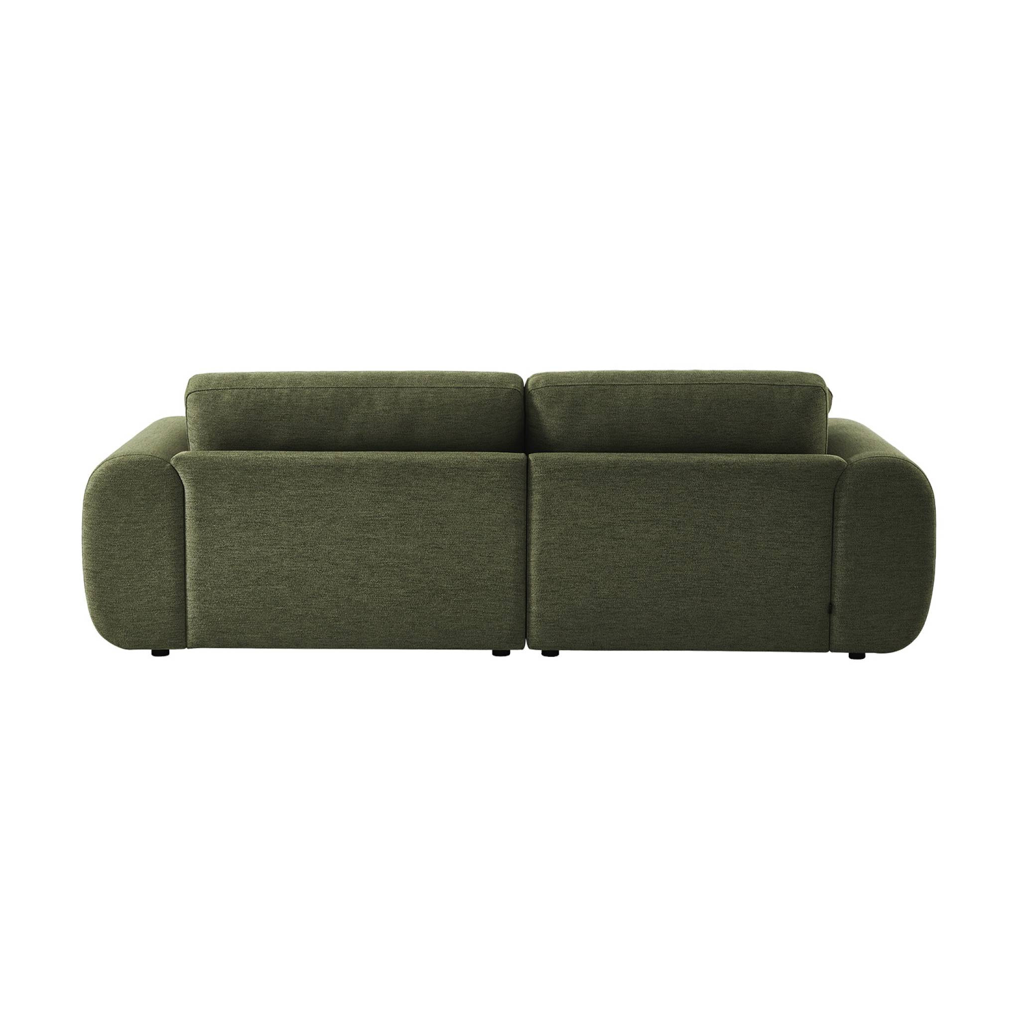 Canapé d'angle gauche 3 places tissu, pieds ronds ZENIO