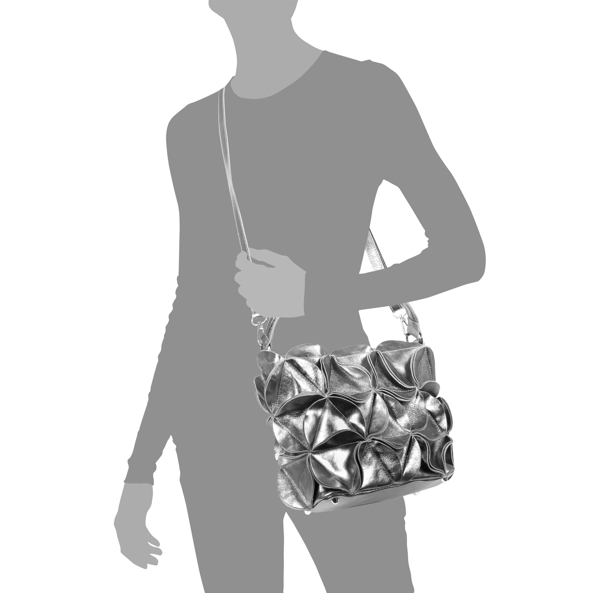 Accadia Bolso tote Mujer.Piel auténtica Gamuza Lacada