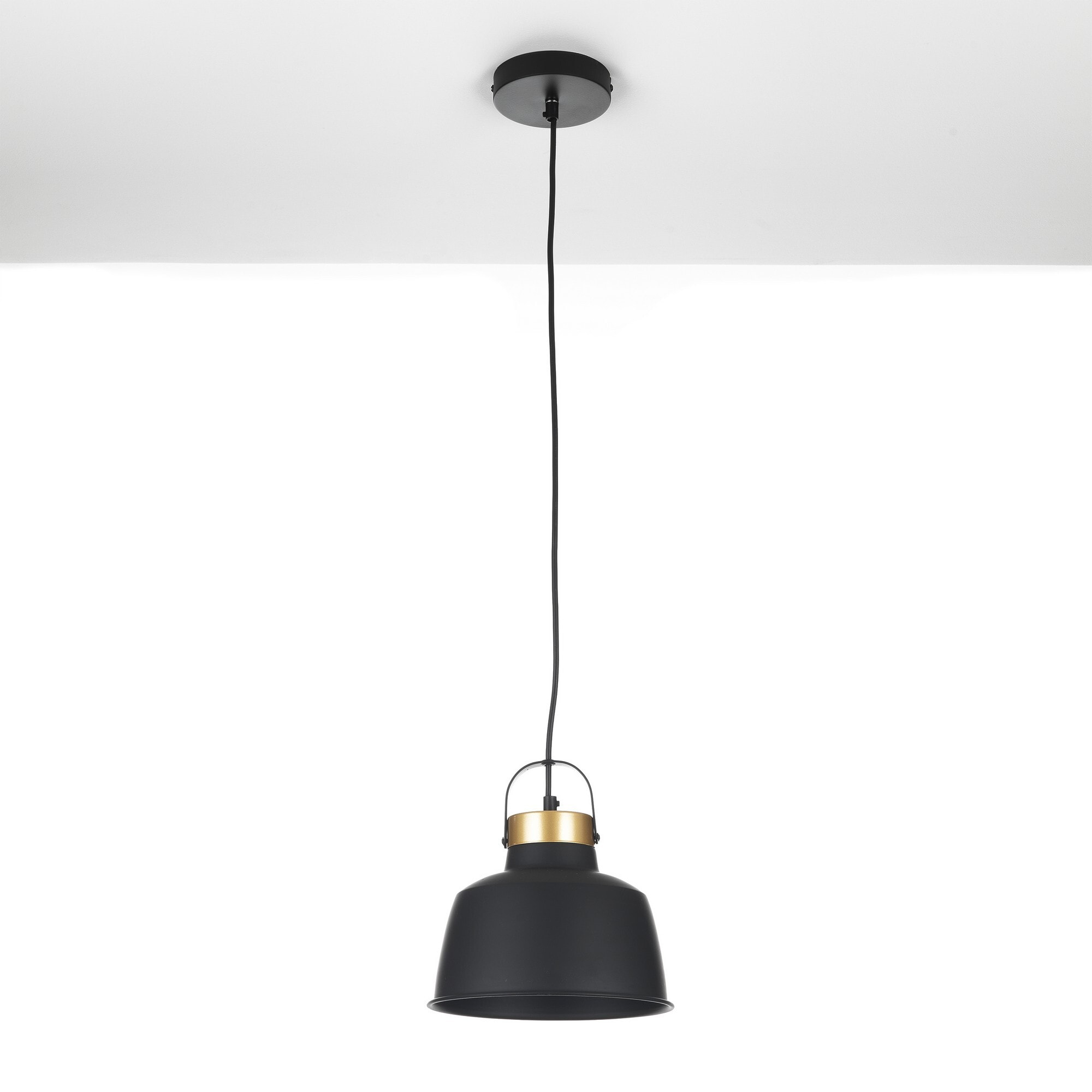 Suspension Tomasucci INDUSTRIAL B, en acier, noir