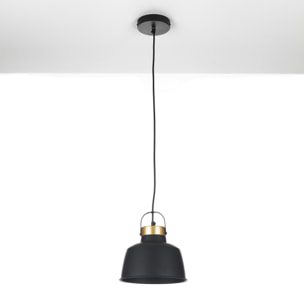 Suspension Tomasucci INDUSTRIAL B, en acier, noir