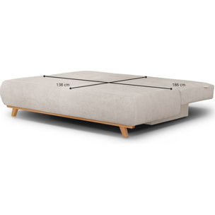 Canapé convertible 3 places en tissu chenille - LARIA
