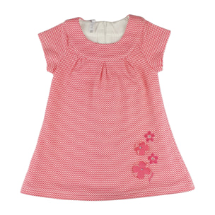 ABITINO QUADRETTO FUCSIA/LATTE FIORELLINI