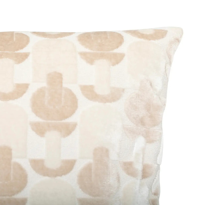 Coussin "Luna" jacquard velours lin 35x75cm