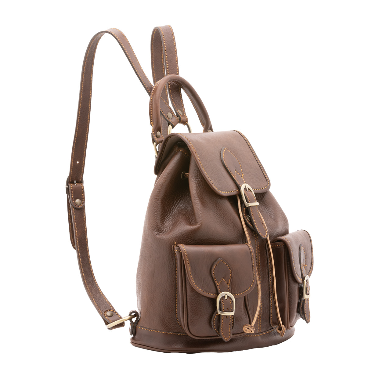 Zaino  unisex In Vera pelle Made in Italy 31x35x13 cm