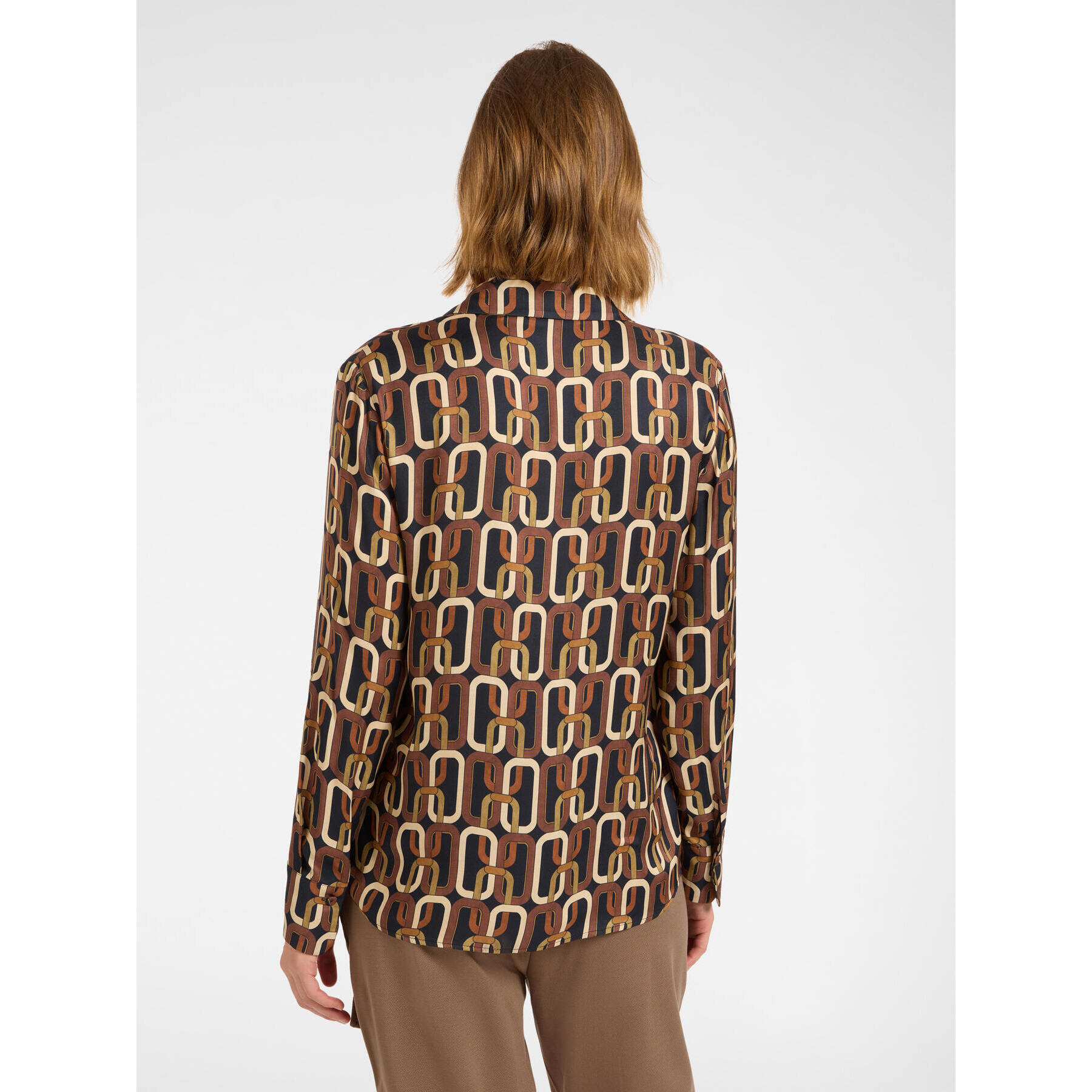 Elena Mirò - Camisa estampada - Marrón