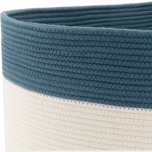 Panier de rangement bicolore oval L55xL30xH35 cm - LOUNI