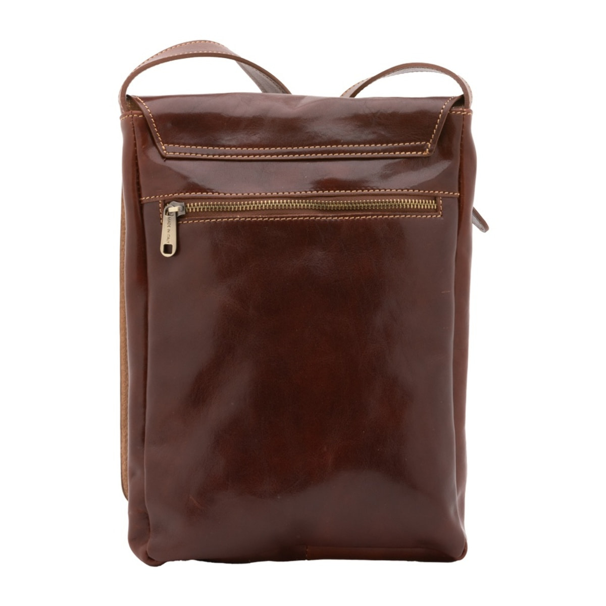 Borsa a tracolla uomo Made in Italy - Modello Aether Prime - Vera pelle - 24.0 x 30.0 x 4.0 cm