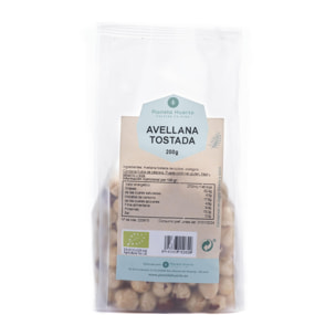 PLANETA HUERTO | Avellanas Tostadas Ecológicas – Fruto Seco Nutritivo, Alto en Proteínas y Vitaminas, Ideal para Snacks y Repostería, Bolsa de 200 g