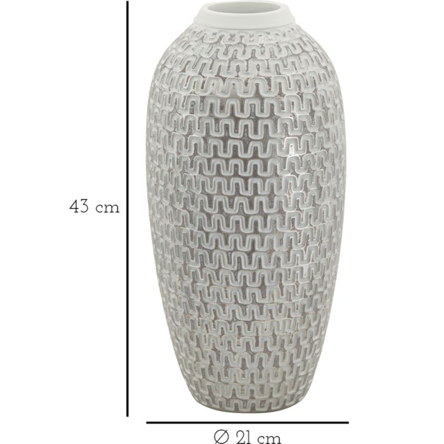 VASO RESINA WAVE CM Ø 21X43