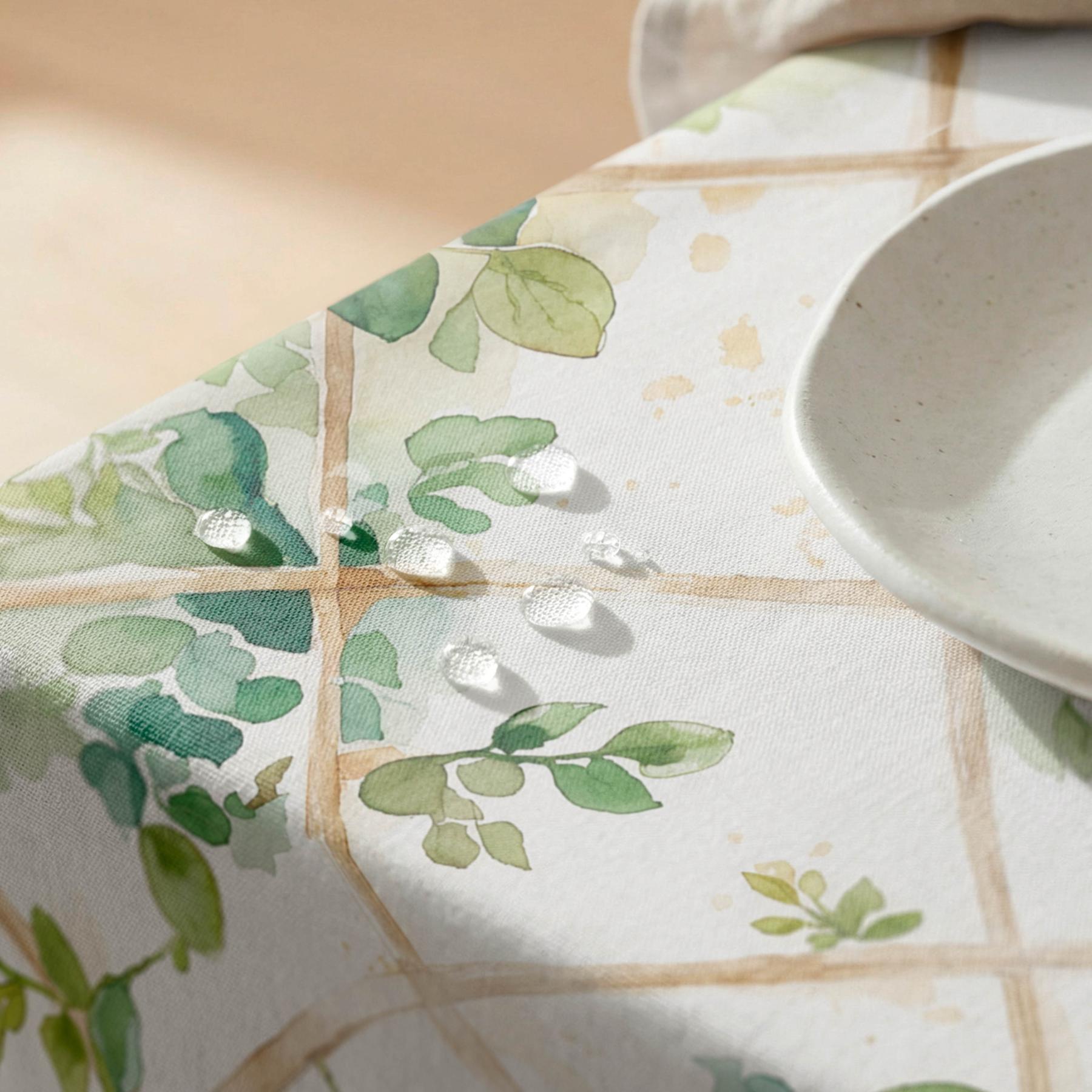 Nappe anti-taches HIEDRA VERT - en 100 % coton