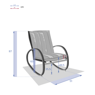 Fauteuil à bascule Nevada Graphite