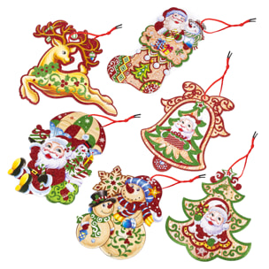 Confezione da 2 ciondoli natalizi casuali.