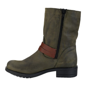 Stivaletti in pelle nabuk con cinturini