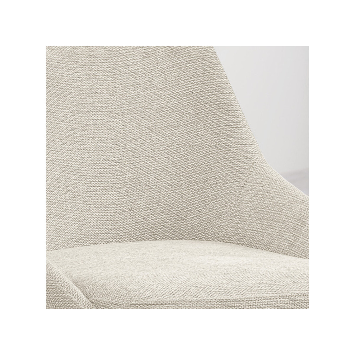 Chaise de bar en tissu avec pieds évasés en métal noir - MONDO