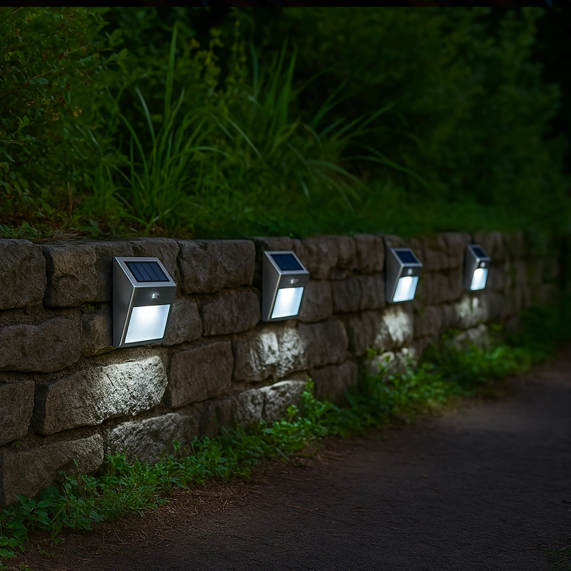 2 Balise solaire mural WALLY W8 H10CM