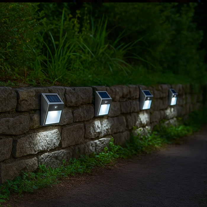 2 Balise solaire mural WALLY W8 H10CM