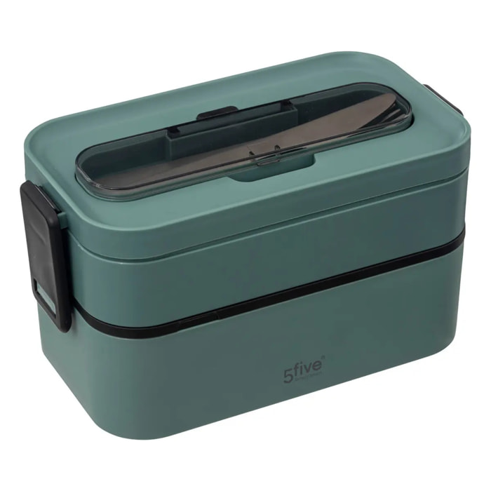 Lunch box double compartiments avec couverts