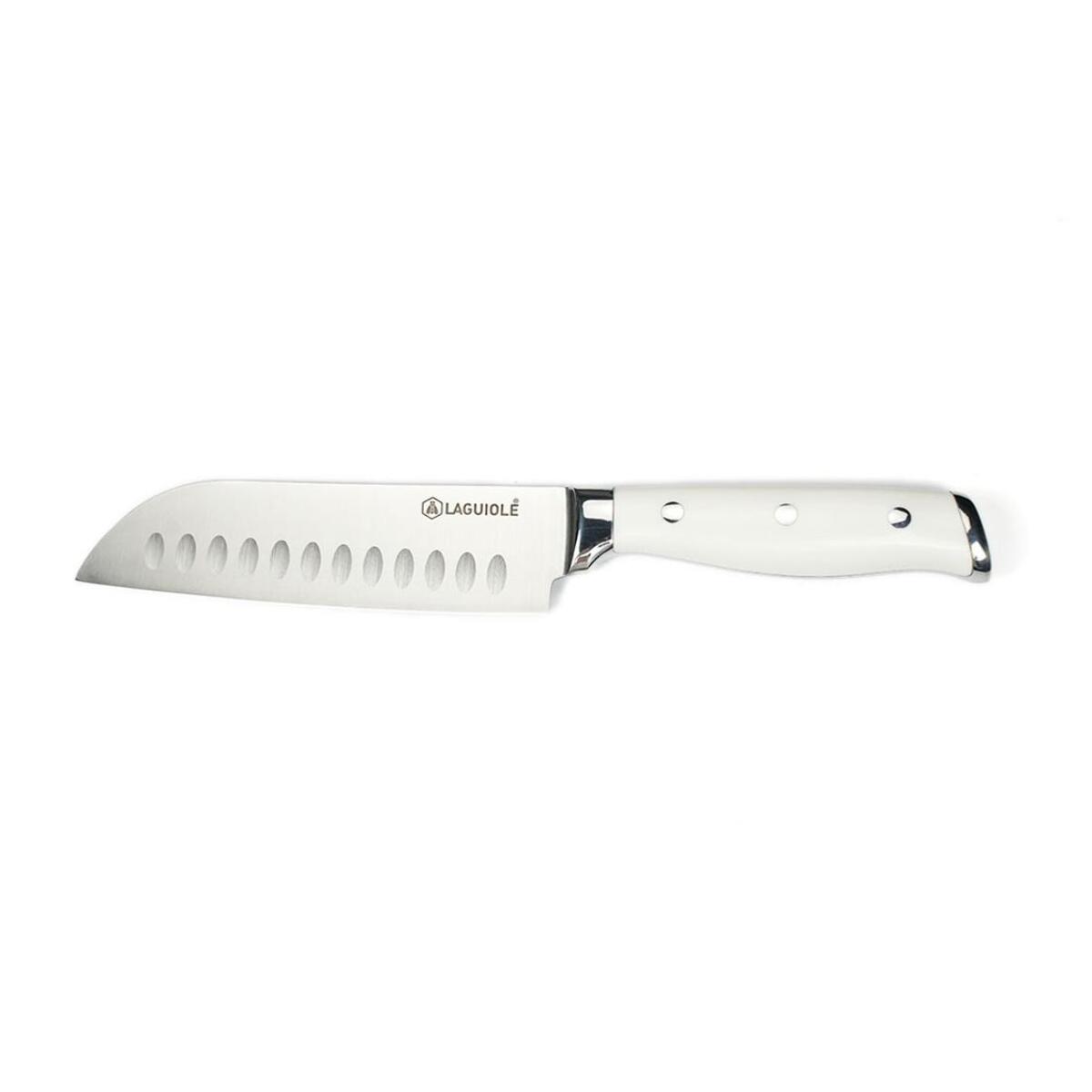 Couteau santoku blanc 29cm - "Elégance"