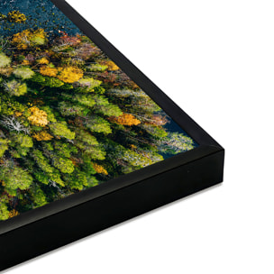 Affiche encadrée forêt d’automne vue du ciel Affiche + cadre en métal - Noir