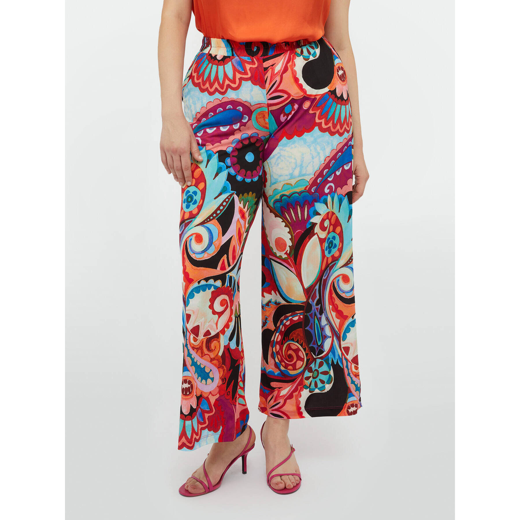 Fiorella Rubino - Pantalón de punto multicolor - Fuchsia