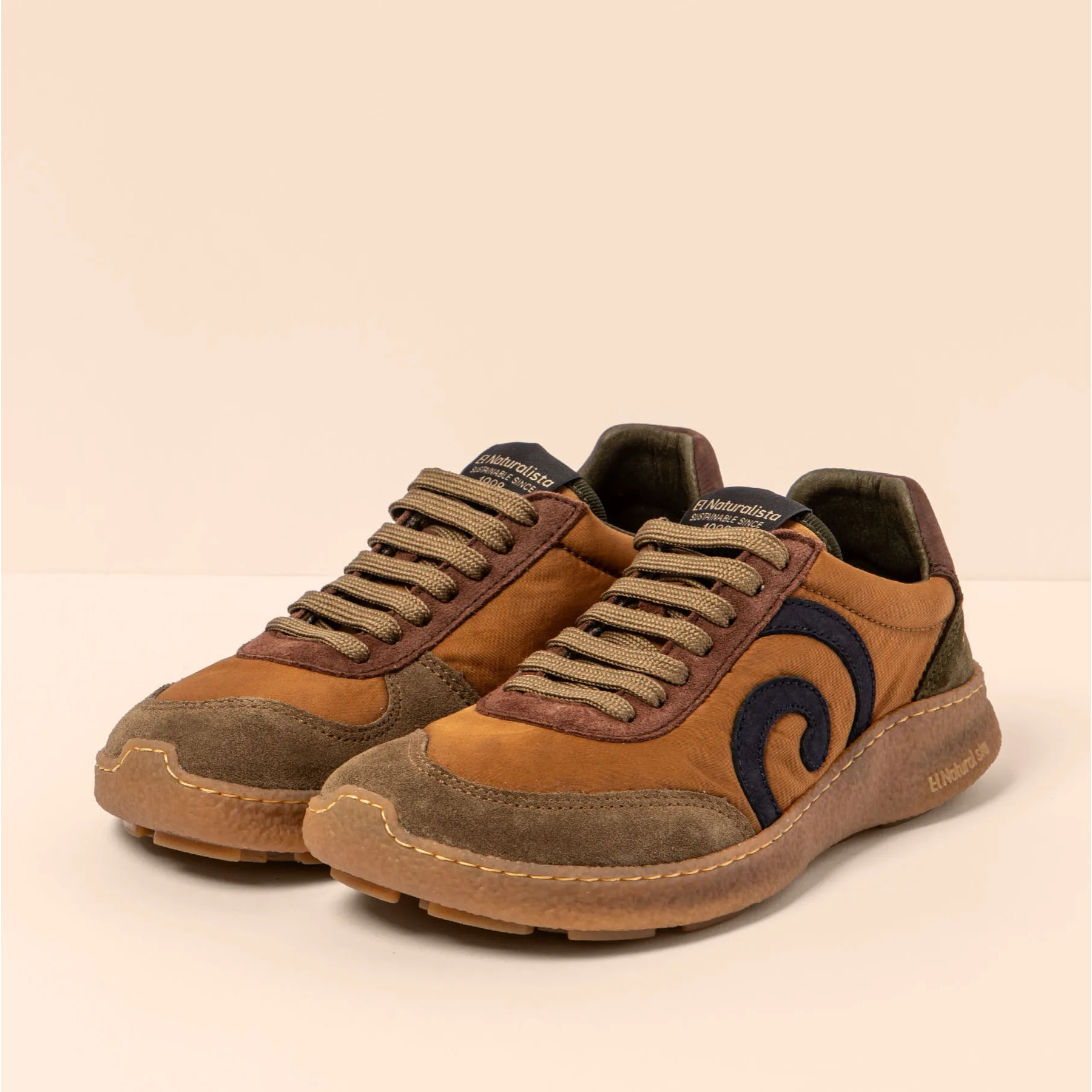 Zapatos N5435A MULTI MATERIAL CUERO/OROEL color Cuero